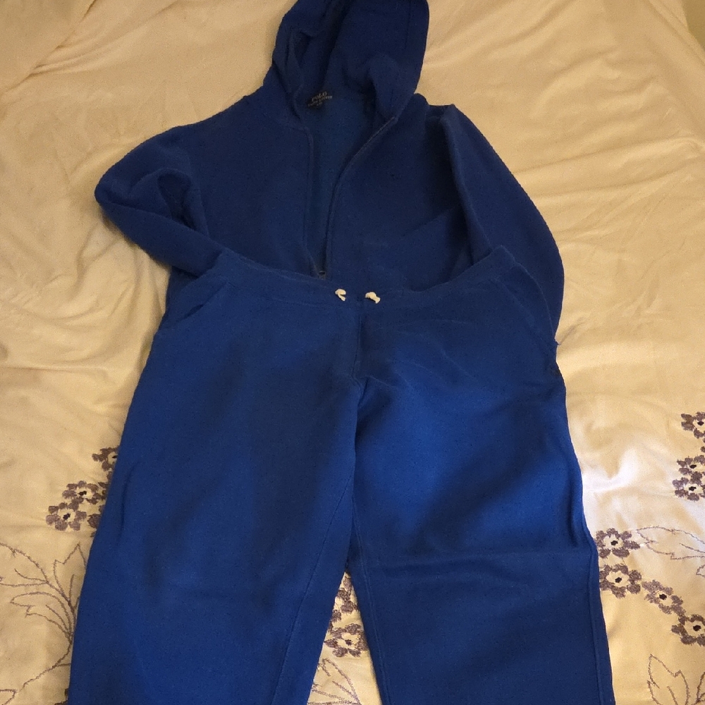 Blue Hooded Ralph Lauren Polo Tracksuit